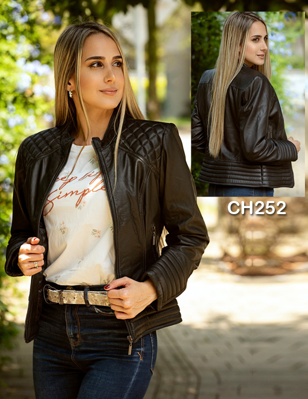 Chaqueta en cuero para dama - Puli Cuero