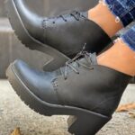 Botines en cuero para dama