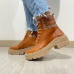 botines en cuero para dama